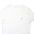BOSS HUGO BOSS Mens White Plain T-Shirt 2XL Short Sleeve Round Neck Minimal Logo