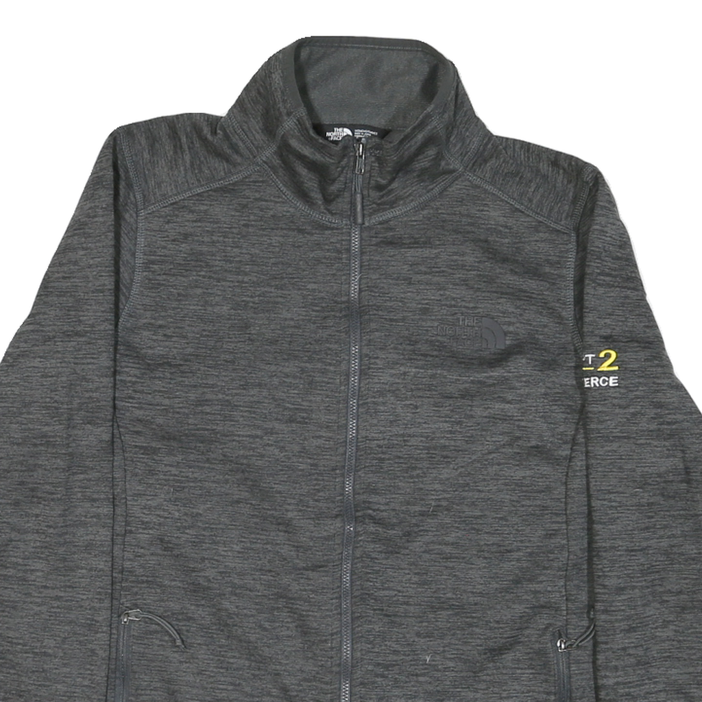 THE NORTH FACE Womens Grey Jacket L Polyester Blend Plain Zip Outdoor Casual