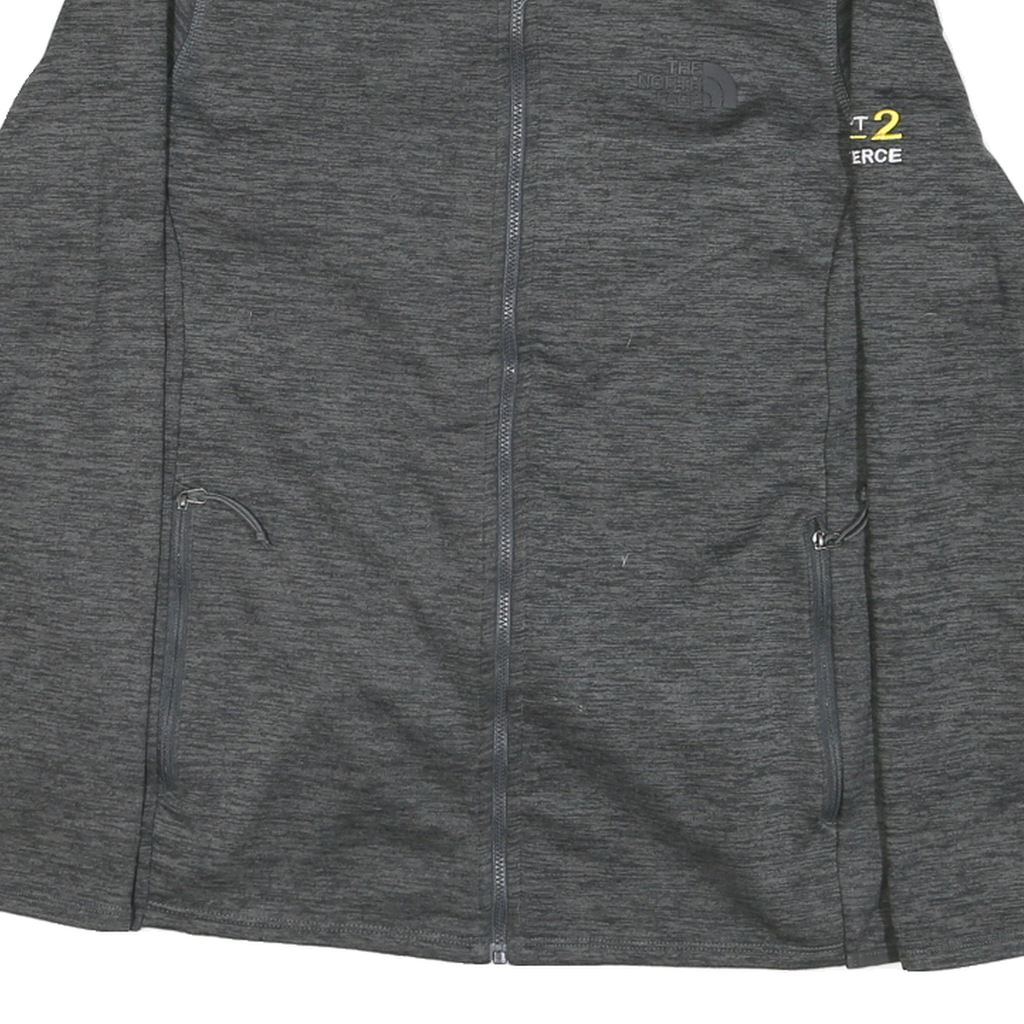 THE NORTH FACE Womens Grey Jacket L Polyester Blend Plain Zip Outdoor Casual