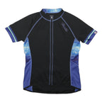 PROTECTIVE Mens Black & Blue Cycling Jersey M Short Sleeve Zip Front Sports
