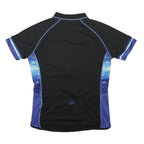 PROTECTIVE Mens Black & Blue Cycling Jersey M Short Sleeve Zip Front Sports