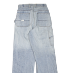 Mens Regular Fit Blue Denim Jeans Cotton Blend Zip Closure W30 L34 Workwear