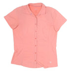 HARD WEAR Womens Pink Plain Shirt M Casual Lightweight Polyester Button Down