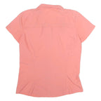 HARD WEAR Womens Pink Plain Shirt M Casual Lightweight Polyester Button Down