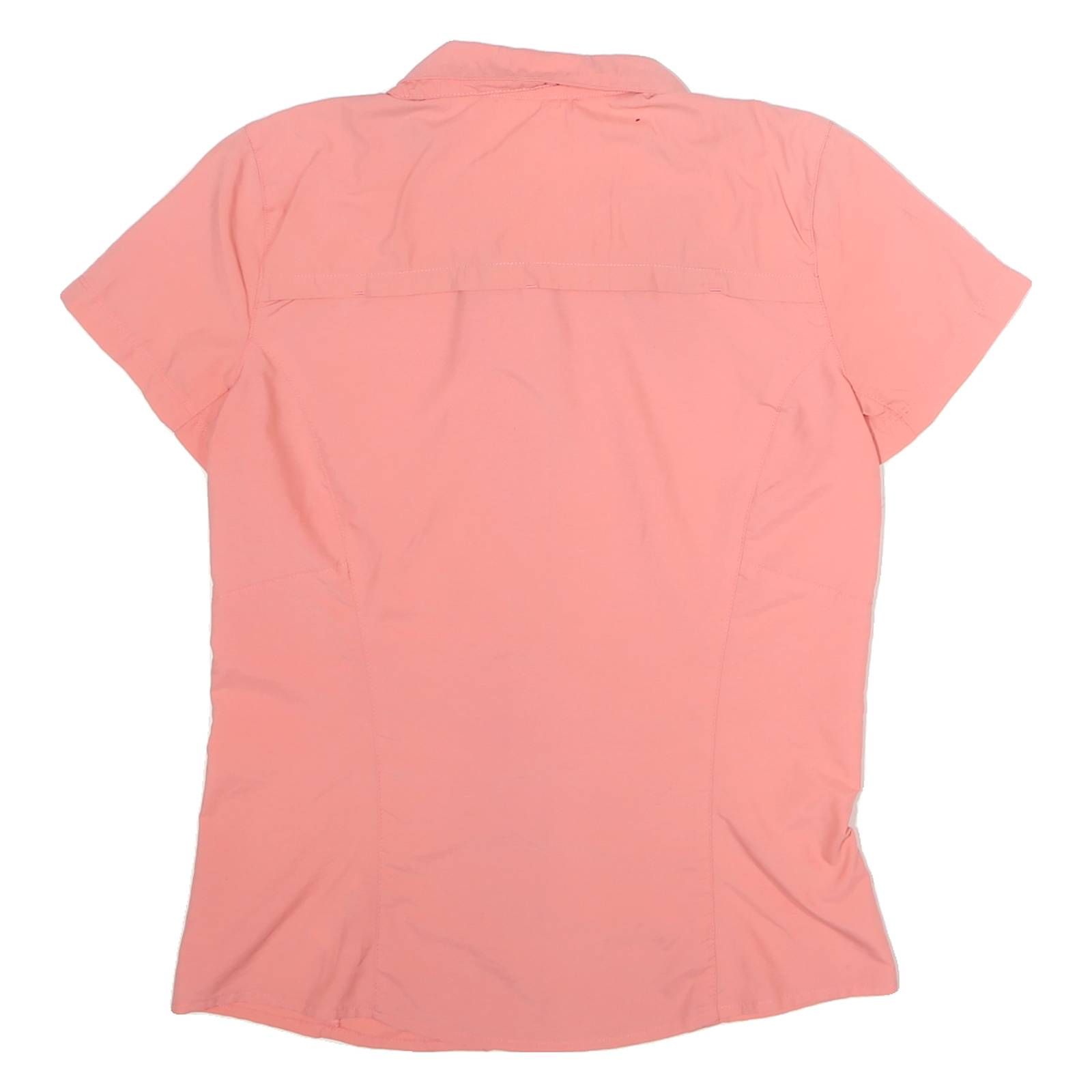 HARD WEAR Womens Pink Plain Shirt M Casual Lightweight Polyester Button Down