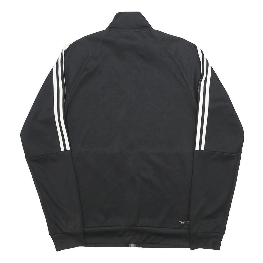 ADIDAS Mens Black & White Track Jacket XS Polyester Zip Stripe Sportswear