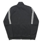 ADIDAS Mens Black & White Track Jacket XS Polyester Zip Stripe Sportswear