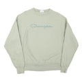 CHAMPION Mens Pale Green Crew Neck M Cotton Blend Sweatshirt Pullover Logo