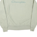 CHAMPION Mens Pale Green Crew Neck M Cotton Blend Sweatshirt Pullover Logo