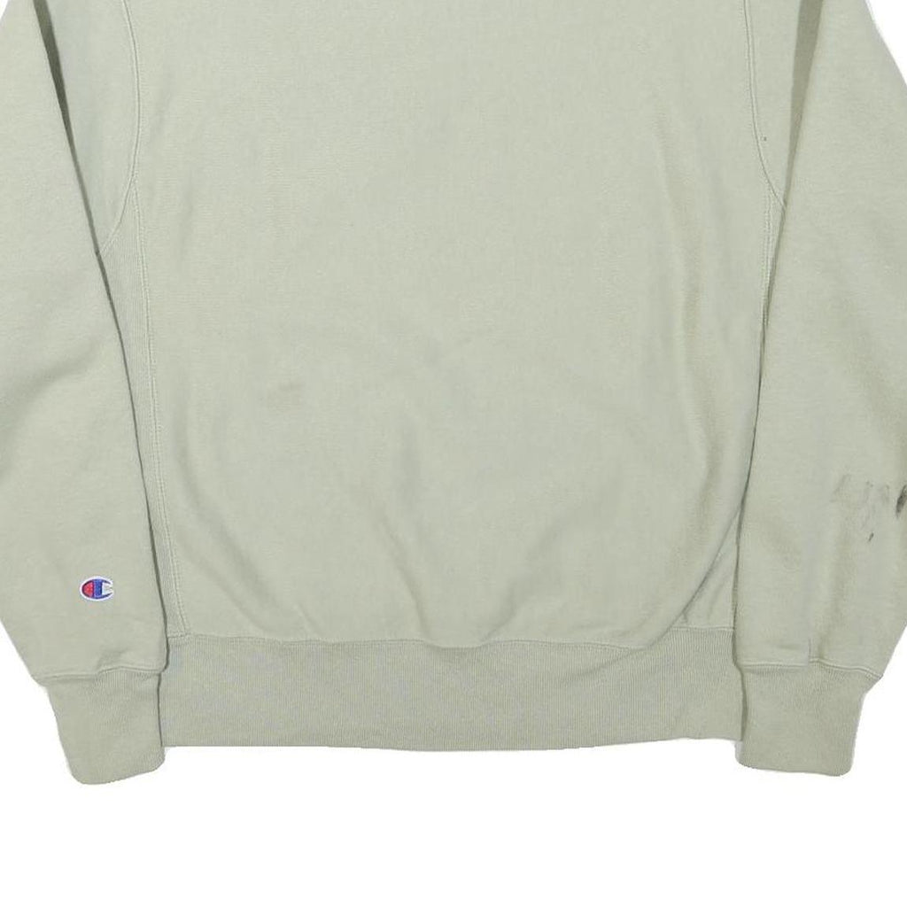 CHAMPION Mens Pale Green Crew Neck M Cotton Blend Sweatshirt Pullover Logo