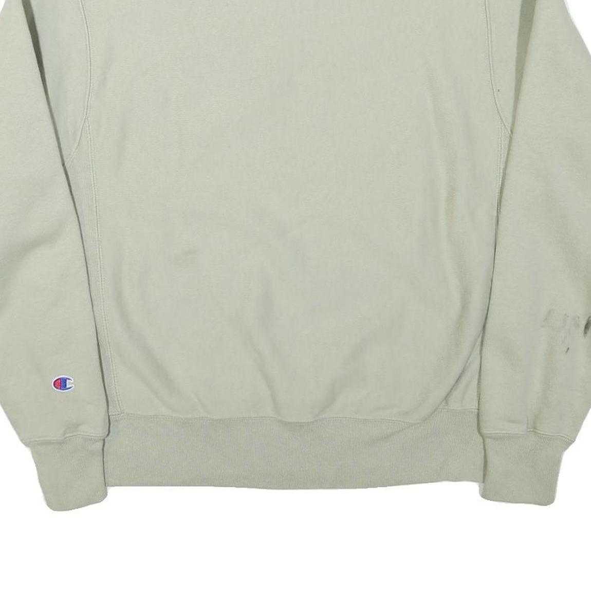 CHAMPION Mens Pale Green Crew Neck M Cotton Blend Sweatshirt Pullover Logo
