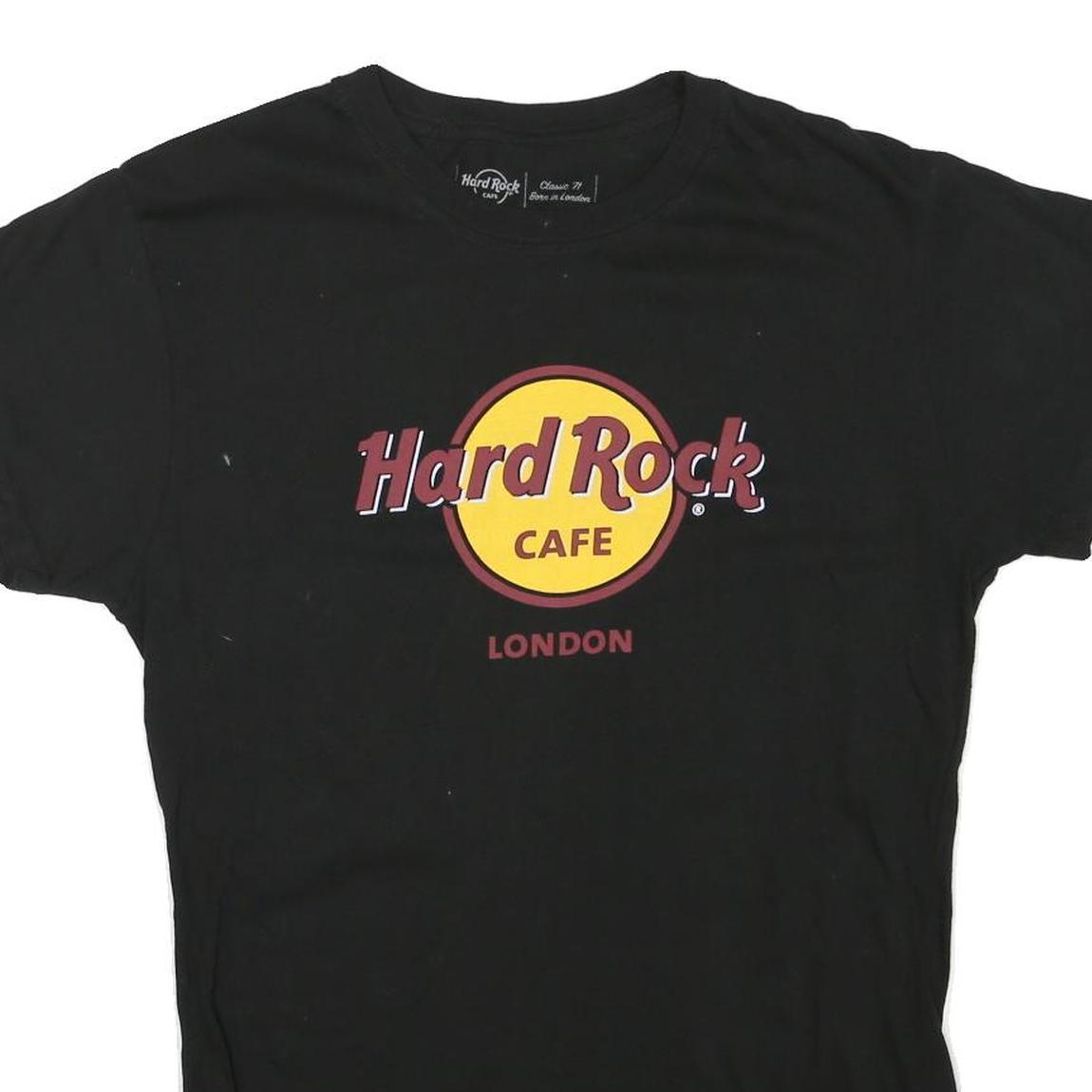 HARD ROCK CAFE Womens Black London Graphic T-Shirt XL Short Sleeve Crew Neck
