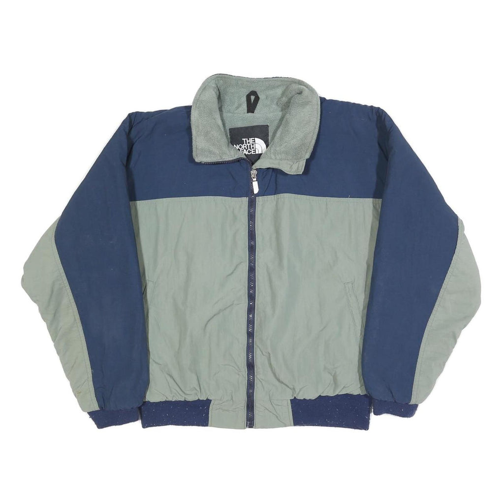 THE NORTH FACE Mens Blue & Grey Jacket M Polyester Zip Outdoor Warm Casual