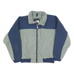 THE NORTH FACE Mens Blue & Grey Jacket M Polyester Zip Outdoor Warm Casual