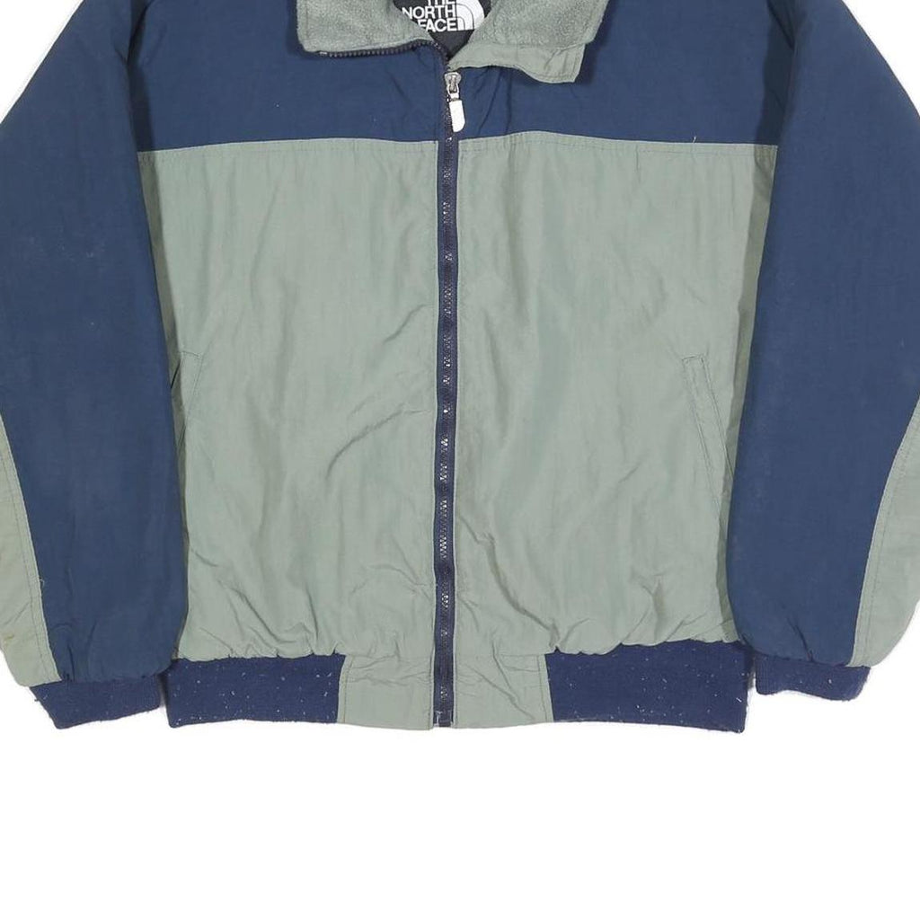 THE NORTH FACE Mens Blue & Grey Jacket M Polyester Zip Outdoor Warm Casual