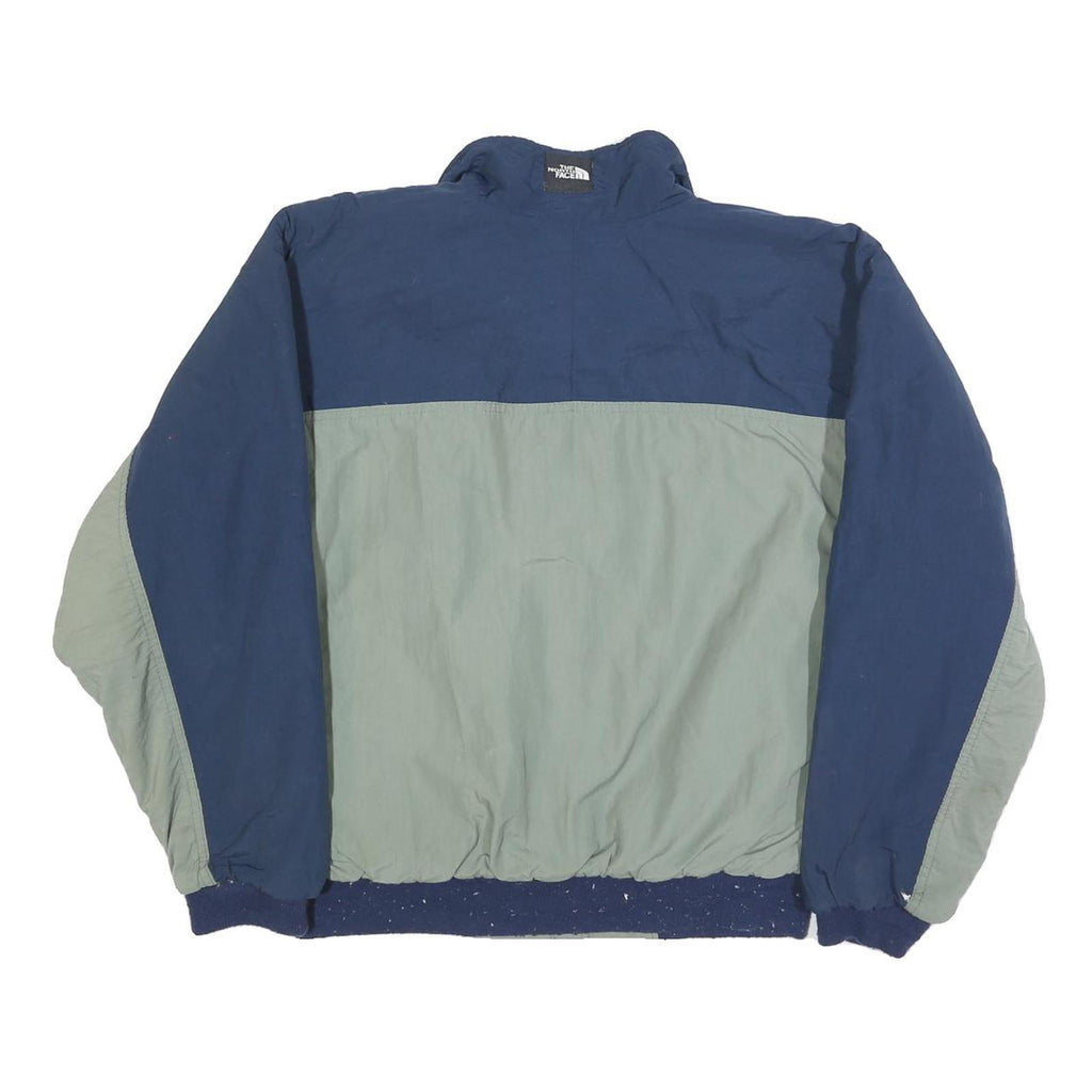 THE NORTH FACE Mens Blue & Grey Jacket M Polyester Zip Outdoor Warm Casual