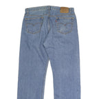 LEVI'S 501 Mens Jeans Blue Regular Straight Denim Medium W36 L32 Classic Button