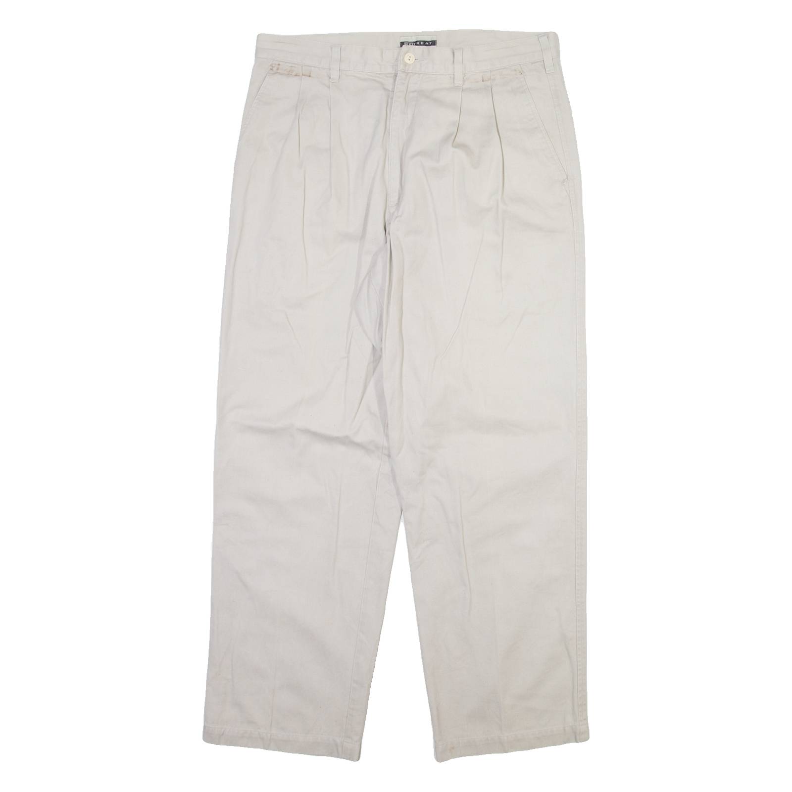 RETREAT Mens Trousers Beige Regular Straight W34 L30