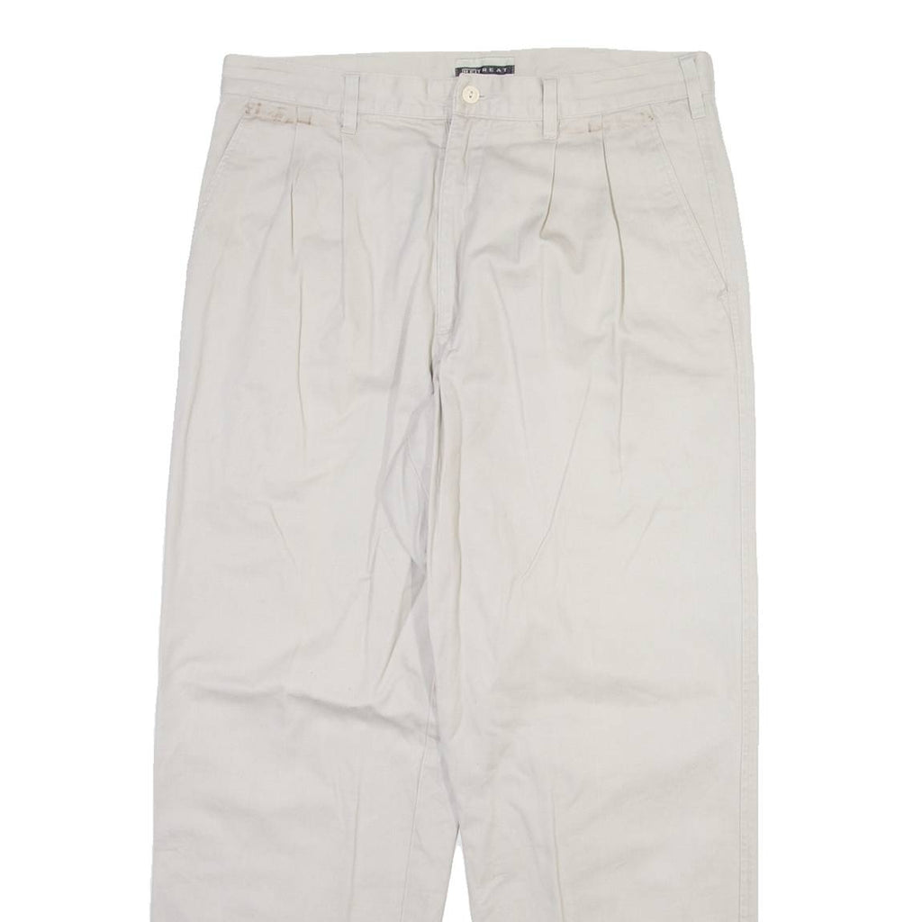RETREAT Mens Trousers Beige Regular Straight W34 L30