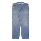 DICKIES Mens Jeans Blue Relaxed Straight Denim Light W40 L34 Workwear Casual