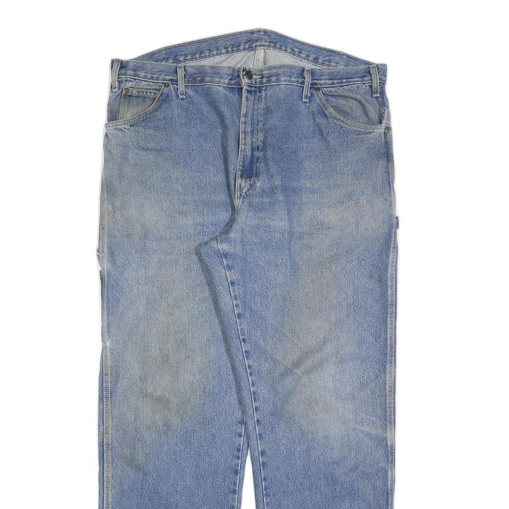 DICKIES Mens Jeans Blue Relaxed Straight Denim Light W40 L34 Workwear Casual
