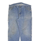 DICKIES Mens Jeans Blue Relaxed Straight Denim Light W40 L34 Workwear Casual