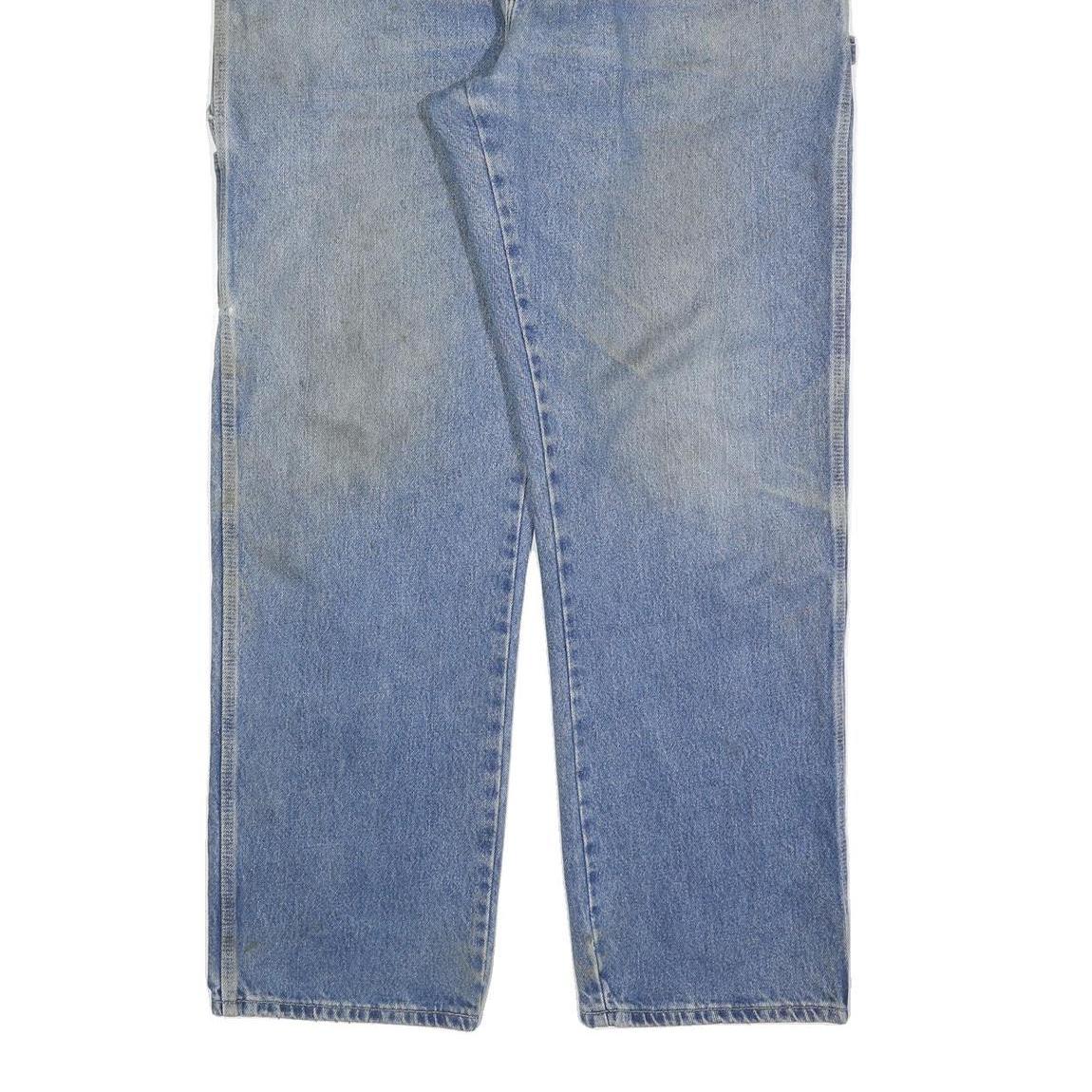 DICKIES Mens Jeans Blue Relaxed Straight Denim Light W40 L34 Workwear Casual