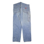 DICKIES Mens Jeans Blue Relaxed Straight Denim Light W40 L34 Workwear Casual