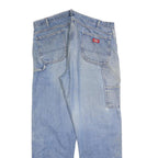 DICKIES Mens Jeans Blue Relaxed Straight Denim Light W40 L34 Workwear Casual