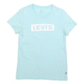 LEVI'S Womens Blue Graphic T-Shirt S Short Sleeve Crew Neck Cotton Blend