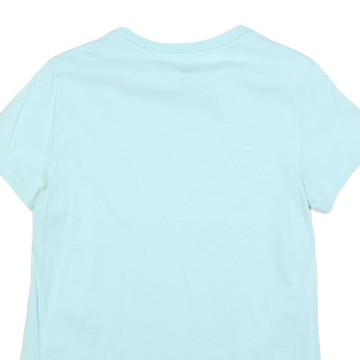 LEVI'S Womens Blue Graphic T-Shirt S Short Sleeve Crew Neck Cotton Blend