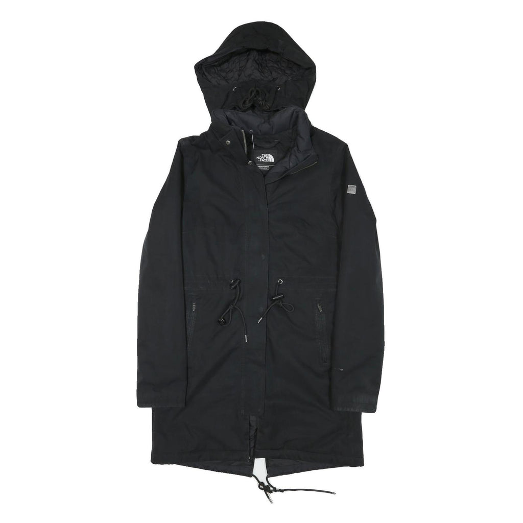 THE NORTH FACE Womens Black Outdoor Jacket S Polyester Blend Plain Hooded Zip