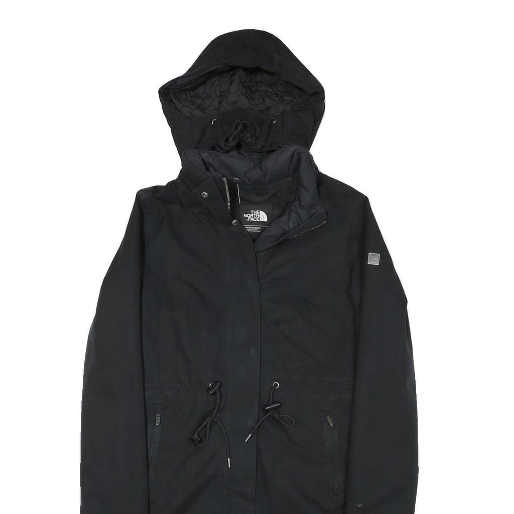 THE NORTH FACE Womens Black Outdoor Jacket S Polyester Blend Plain Hooded Zip