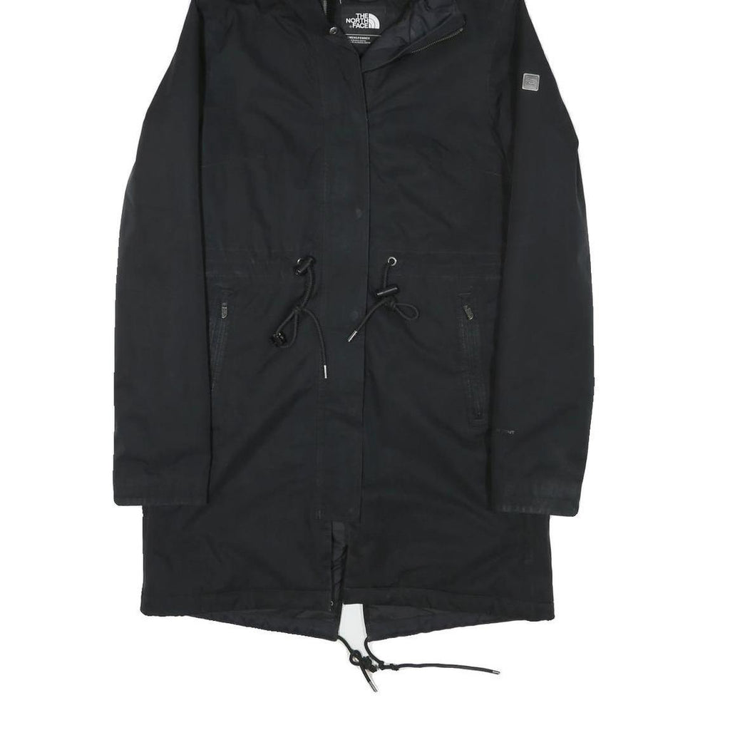 THE NORTH FACE Womens Black Outdoor Jacket S Polyester Blend Plain Hooded Zip