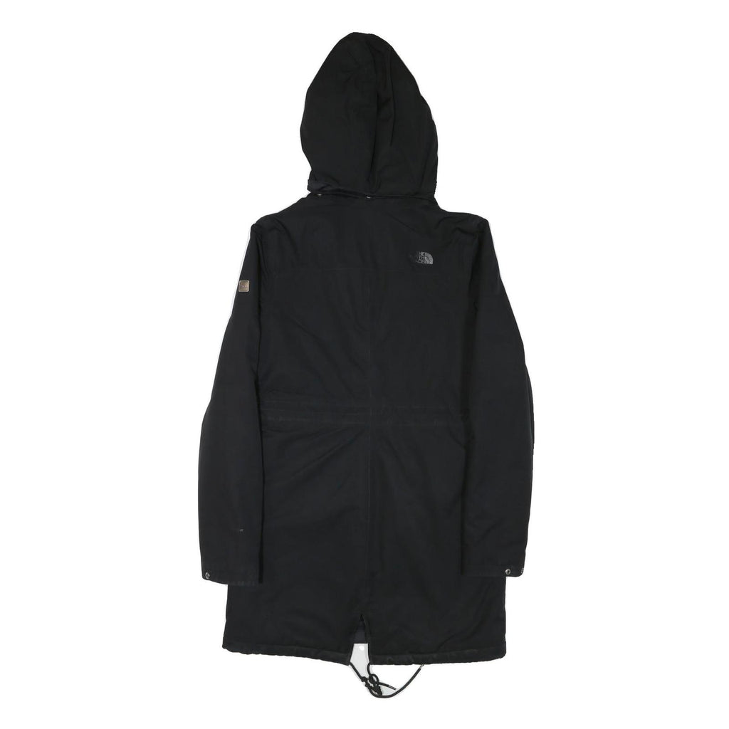 THE NORTH FACE Womens Black Outdoor Jacket S Polyester Blend Plain Hooded Zip