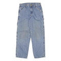 CARHARTT Mens Relaxed Blue Jeans Denim Light W33 L32 Workwear Zip Closure