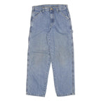 CARHARTT Mens Relaxed Blue Jeans Denim Light W33 L32 Workwear Zip Closure