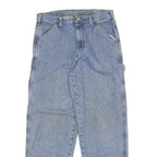 CARHARTT Mens Relaxed Blue Jeans Denim Light W33 L32 Workwear Zip Closure