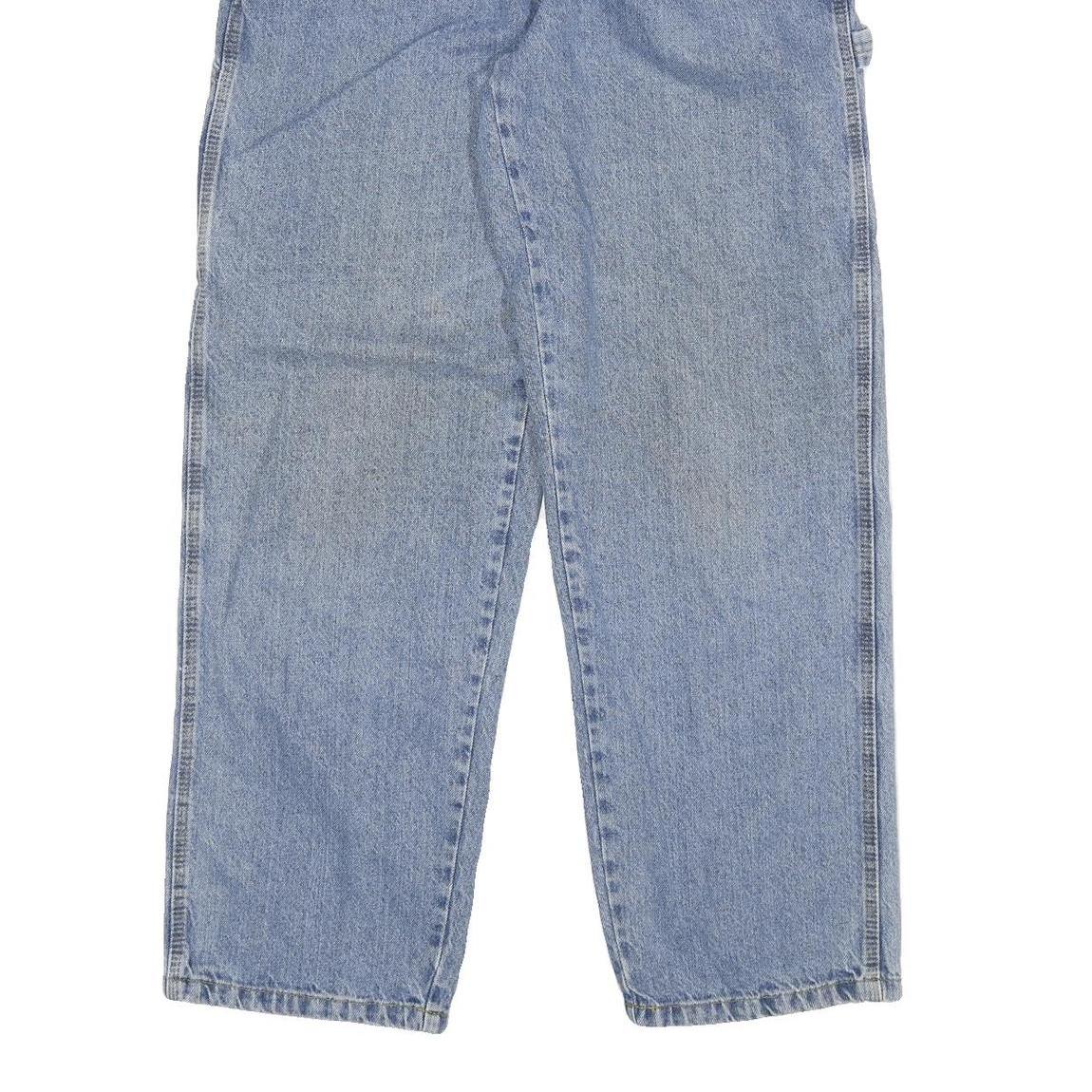 CARHARTT Mens Relaxed Blue Jeans Denim Light W33 L32 Workwear Zip Closure