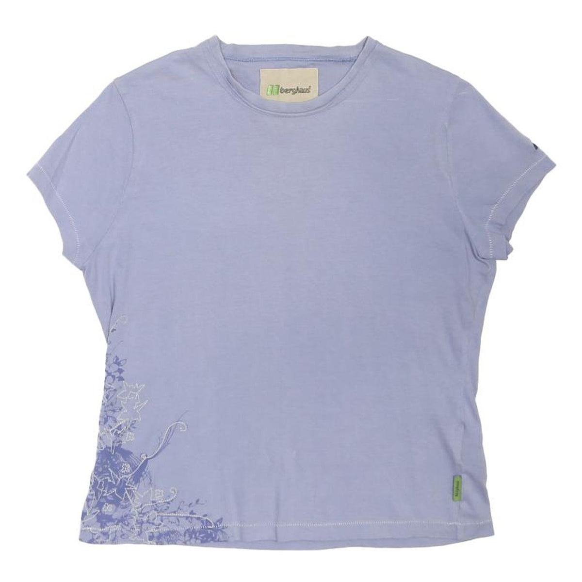 BERGHAUS Girls Blue Graphic T-Shirt 12Y Short Sleeve Crew Neck Cotton Blend