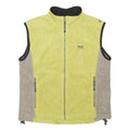 HELLY HANSEN Mens Yellow & Grey Fleece Gilet M Polyester Zip Casual Outerwear