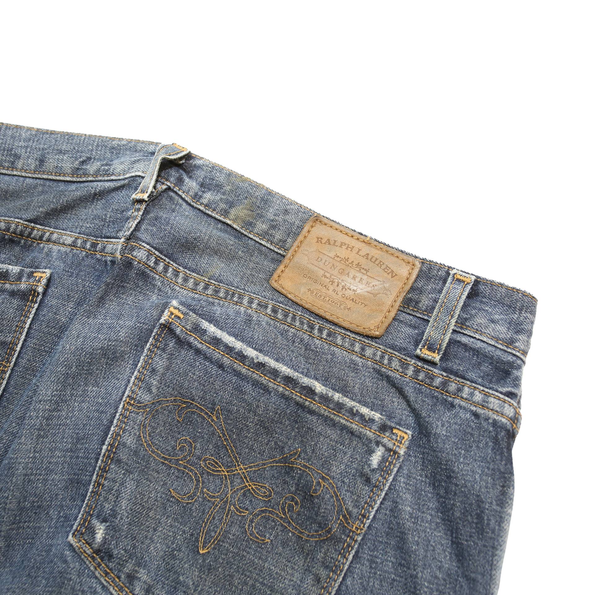 RALPH LAUREN Womens Regular Blue Denim Straight Fit Cotton W31 L30 Jeans Classic