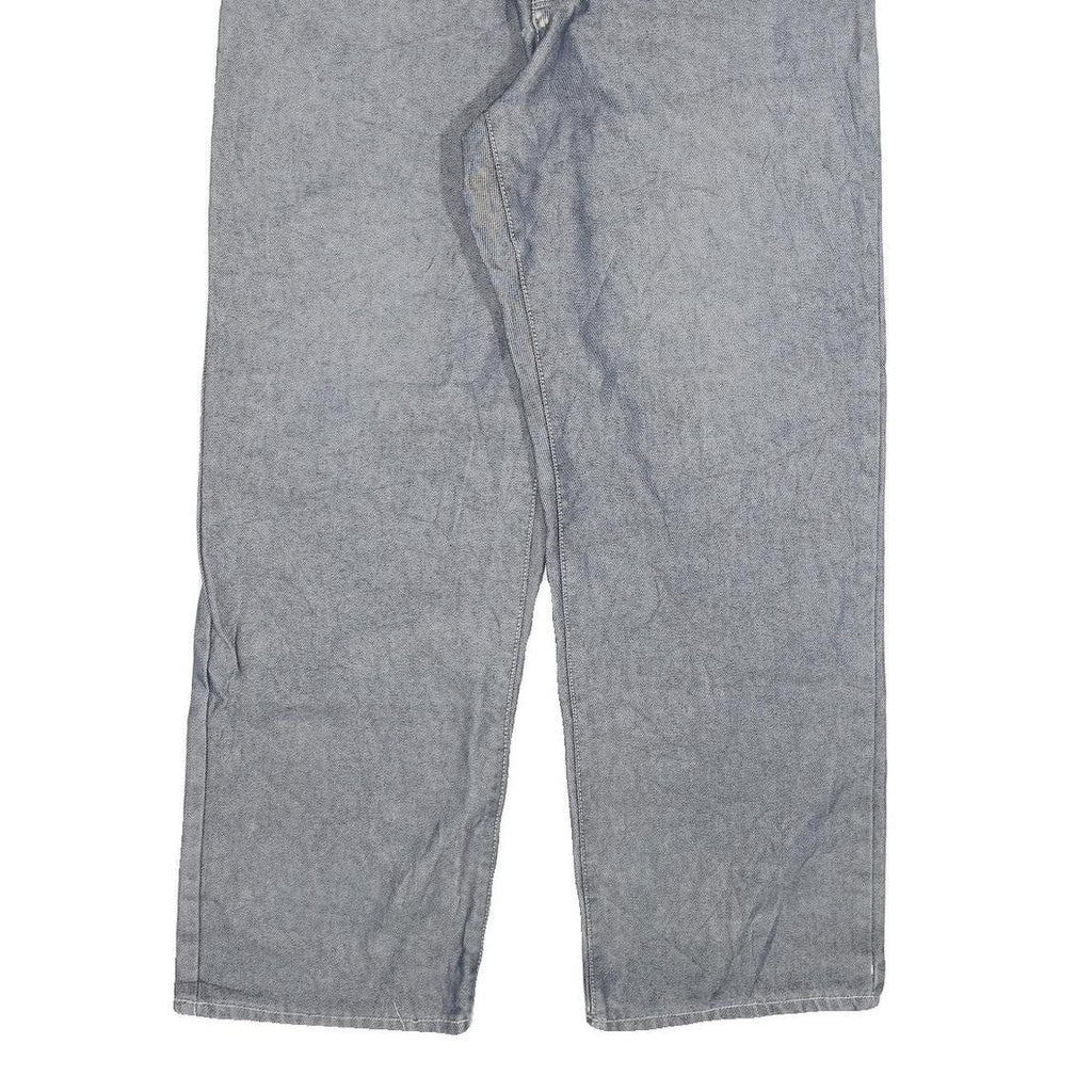 DICKIES Mens Relaxed Jeans Blue Denim W34 L32 Distressed Workwear Zip Closure