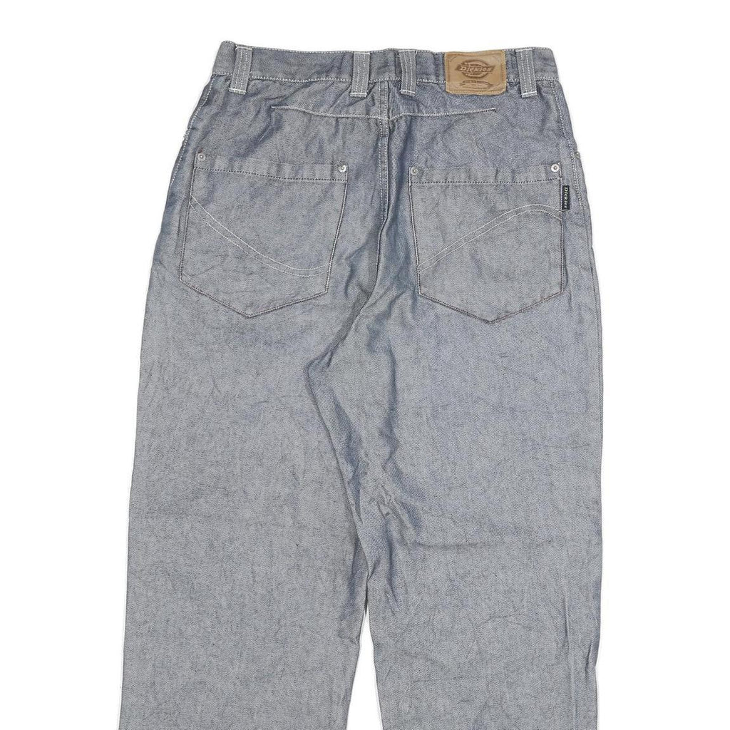 DICKIES Mens Relaxed Jeans Blue Denim W34 L32 Distressed Workwear Zip Closure