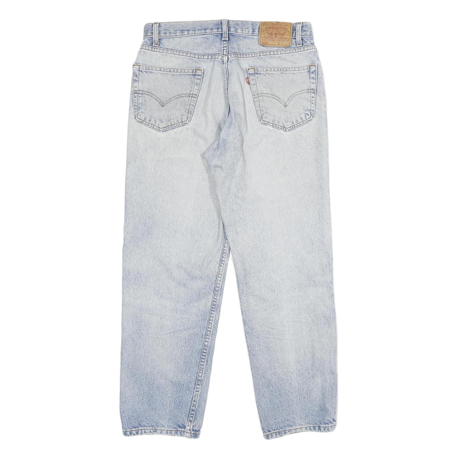 LEVI'S 55 Mens Jeans Blue Relaxed Straight Denim Light W34 L30 Classic Fit