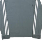 ADIDAS Womens Grey & White Long Sleeve Crew Neck T-Shirt XS Sports Casual