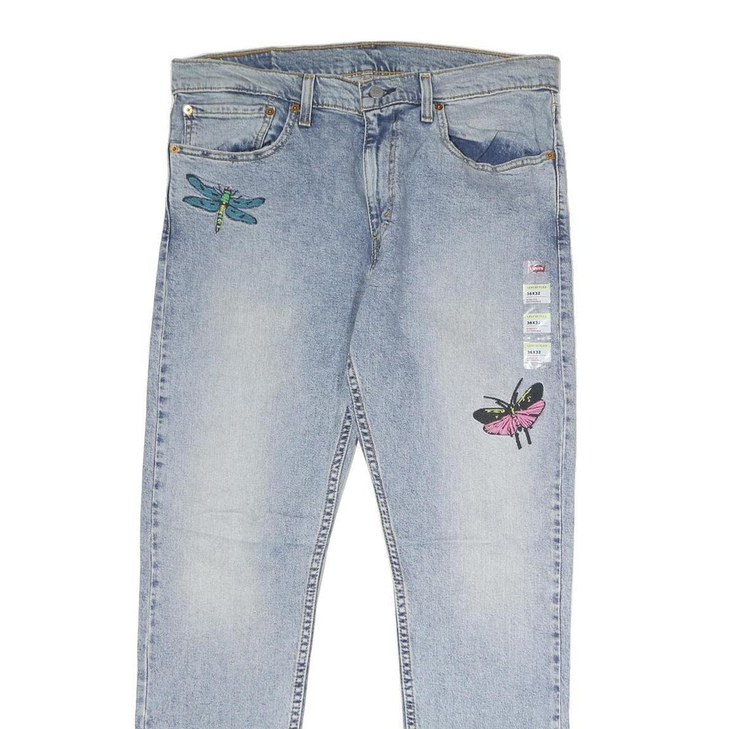 LEVI'S 512 Tapered Mens Jeans Blue Regular Denim Light W36 L32 Dragonfly