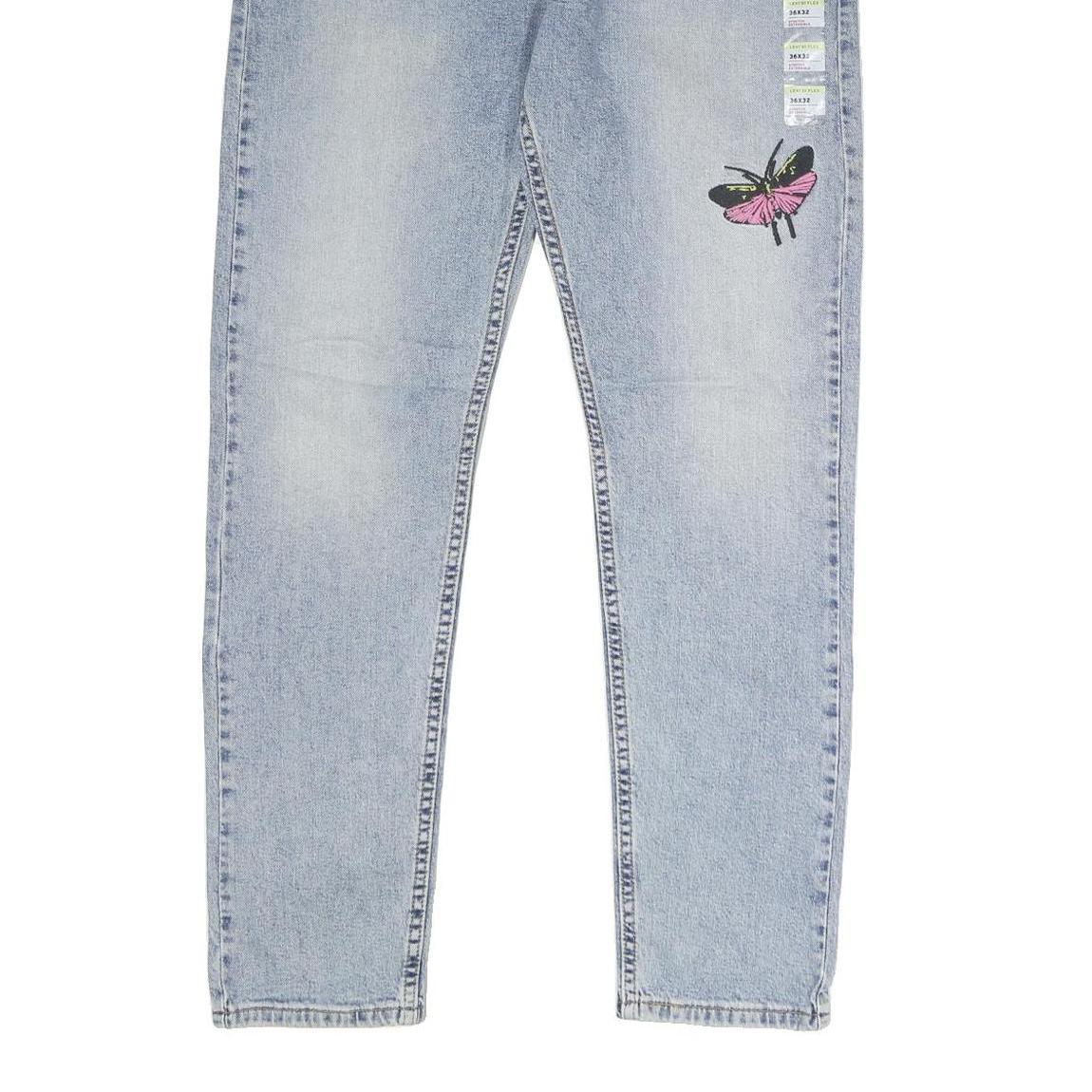 LEVI'S 512 Tapered Mens Jeans Blue Regular Denim Light W36 L32 Dragonfly