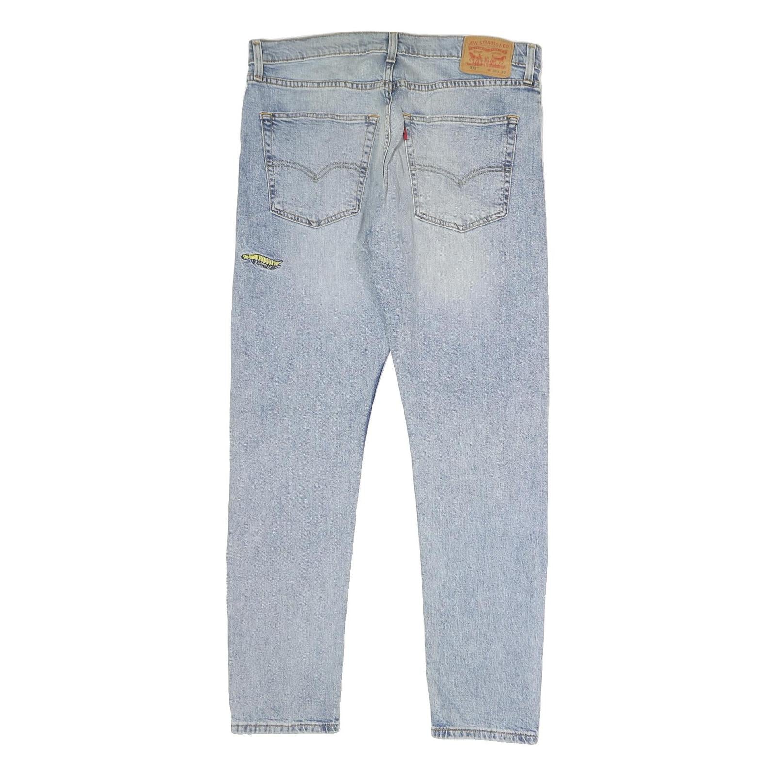 LEVI'S 512 Tapered Mens Jeans Blue Regular Denim Light W36 L32 Dragonfly