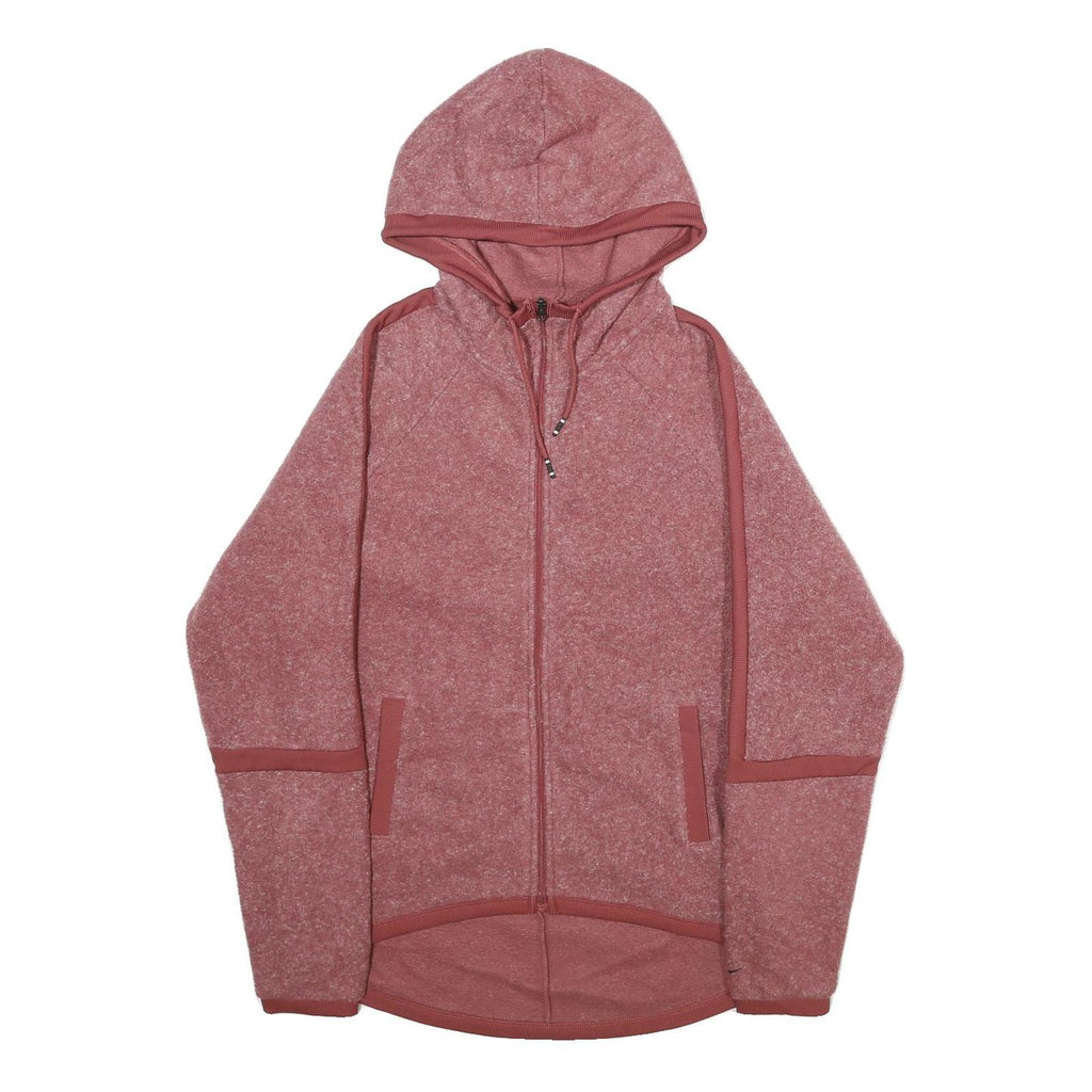 NIKE Mens Red Full Zip Hoodie S Polyester Blend Casual Sportswear Lightweight